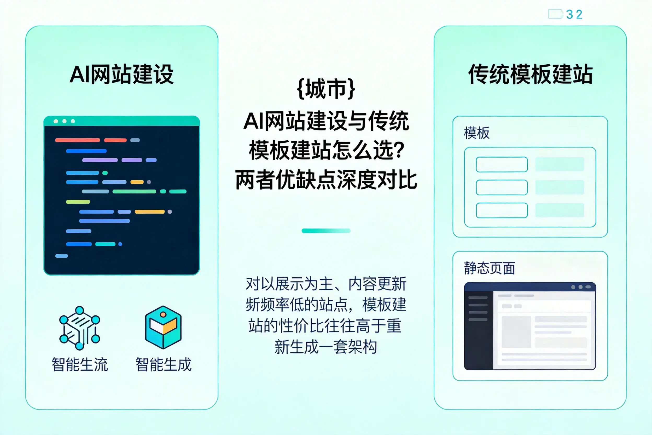 汕尾AI网站建设与传统模板建站怎么选？两者优缺点深度对比