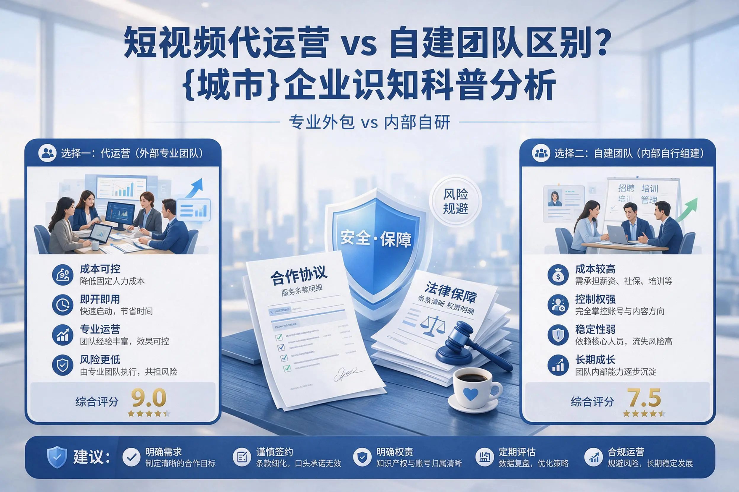 短视频代运营与自建团队区别？汕尾企业认知科普分析