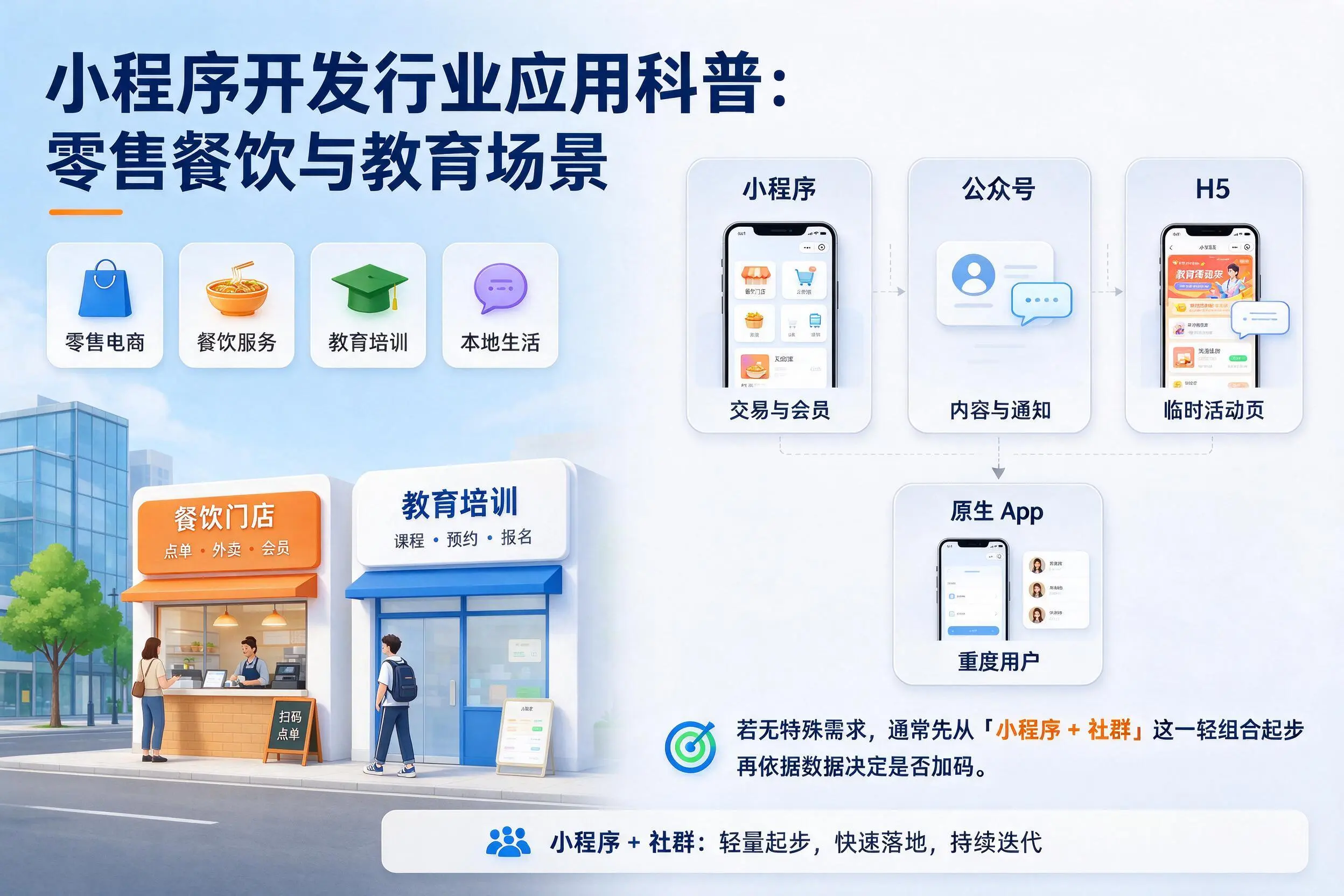 汕尾小程序开发行业应用科普：零售餐饮与教育场景