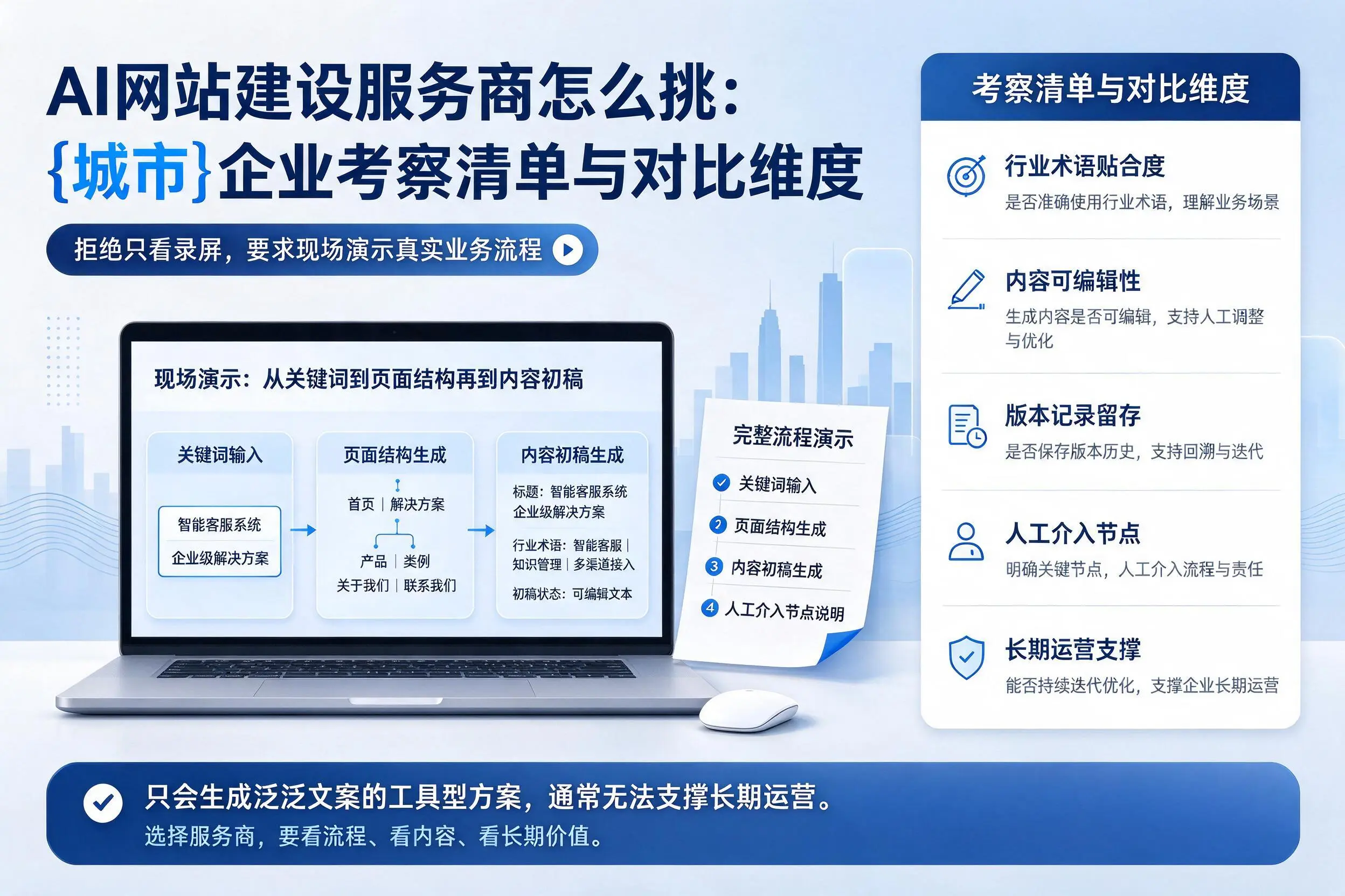 AI网站建设服务商怎么挑：汕尾企业考察清单与对比维度