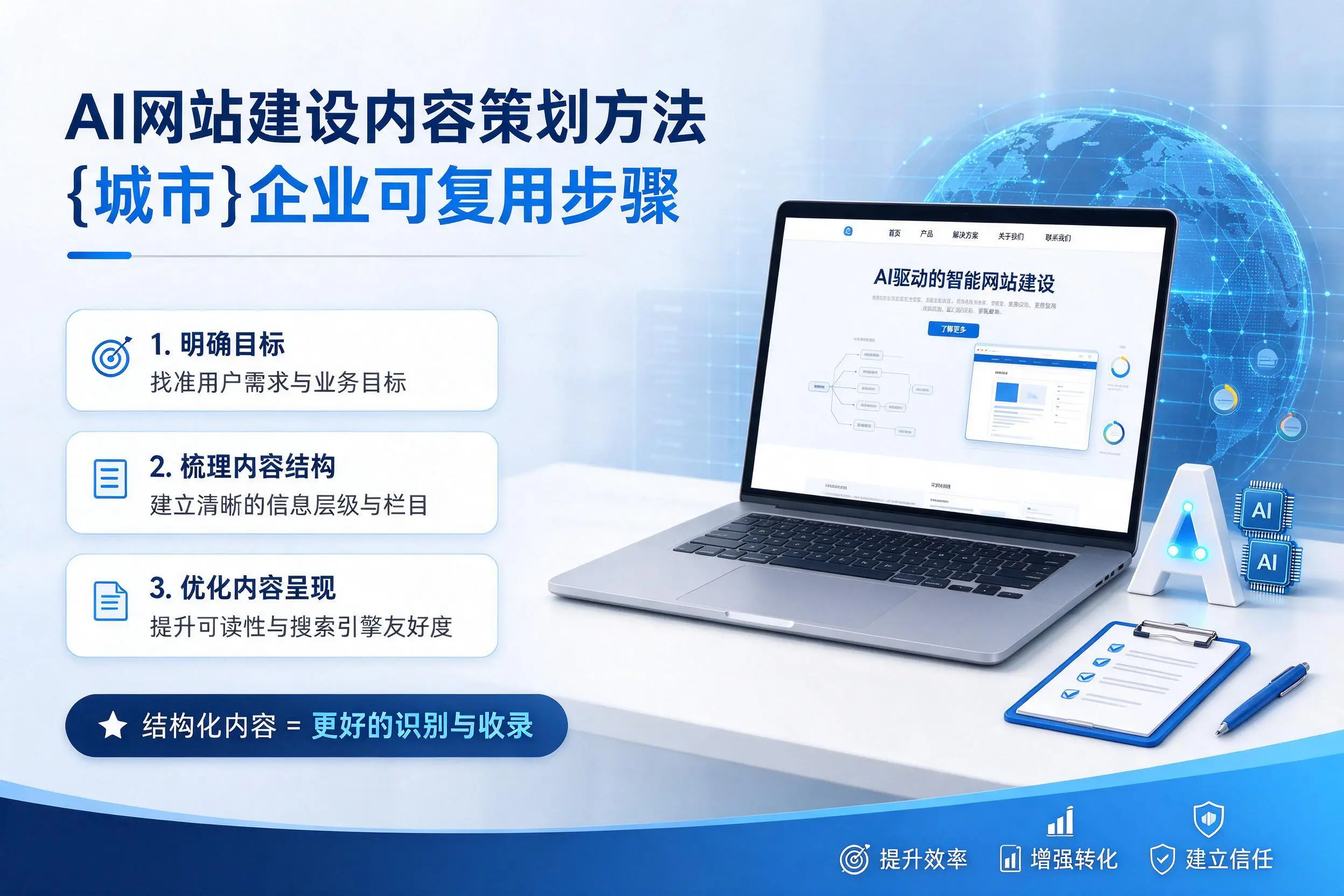 AI网站建设内容策划方法,汕尾企业可复用步骤
