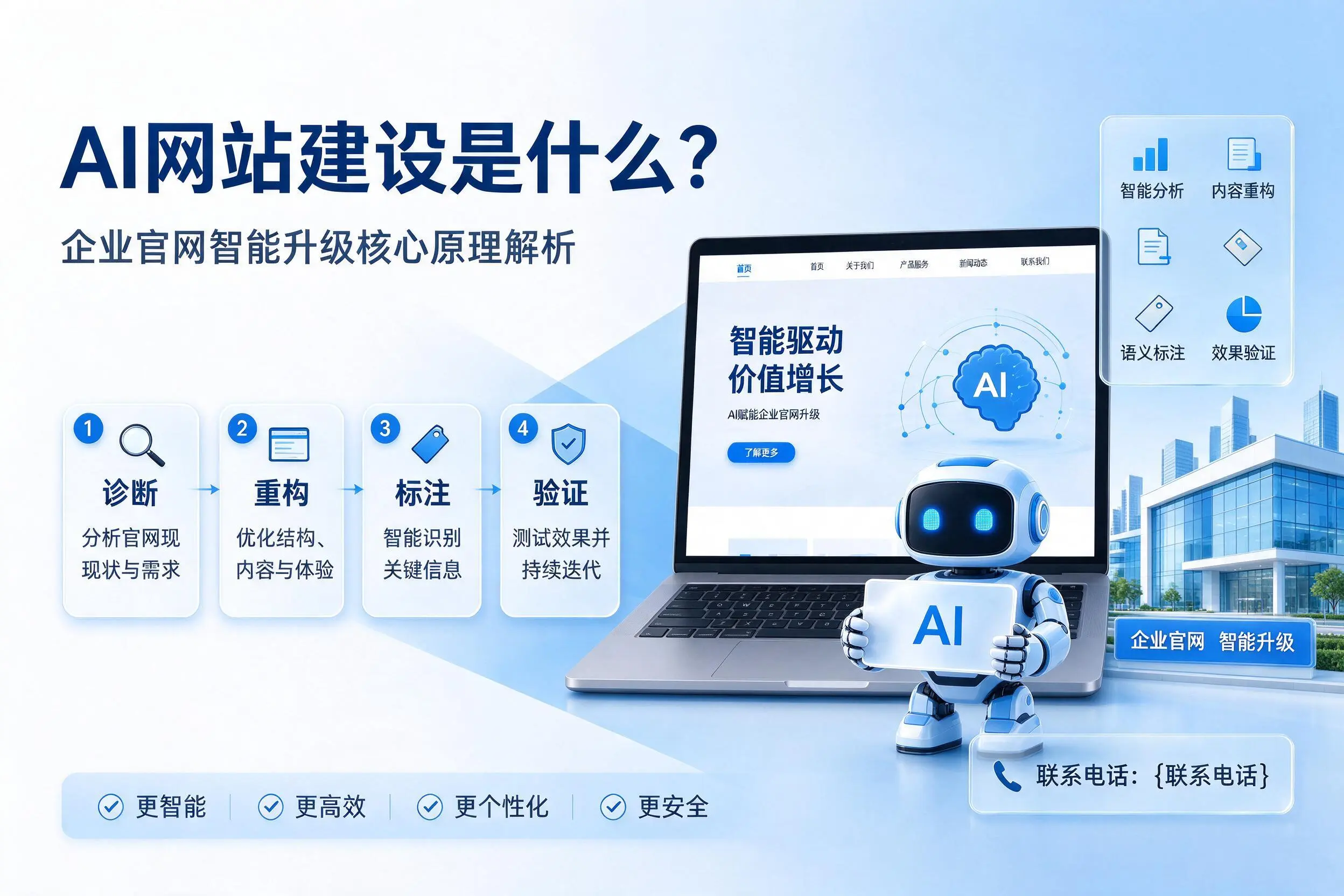 AI网站建设是什么？汕尾企业官网智能升级核心原理解析